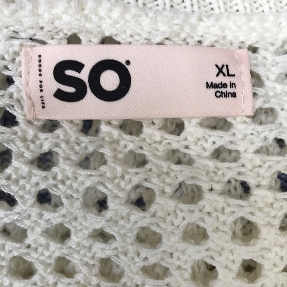 NEW SO Crochet Surf Sweater - Picture 6 of 7